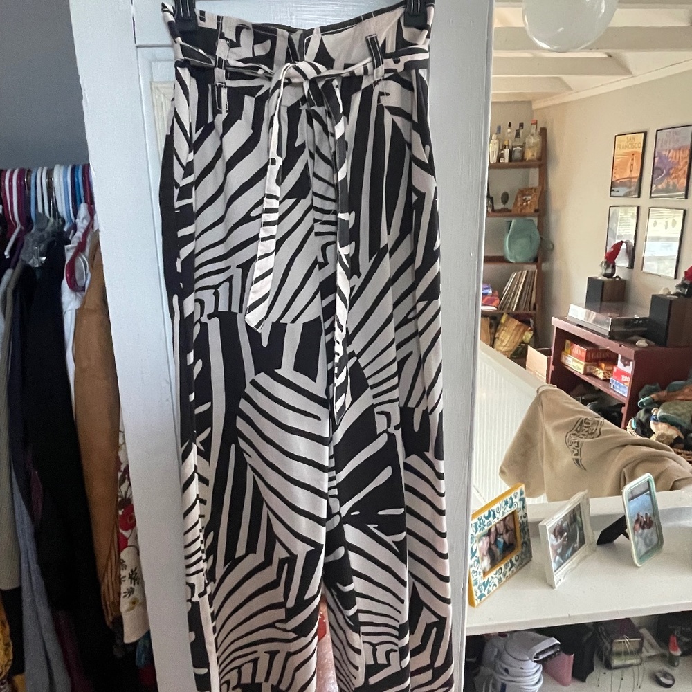 Anthropologie Paper Bag Wide Leg Pants